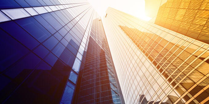 a low angle view of a building