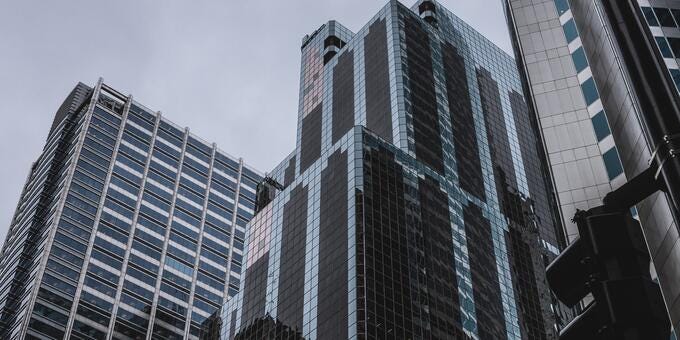 a group of skyscrapers