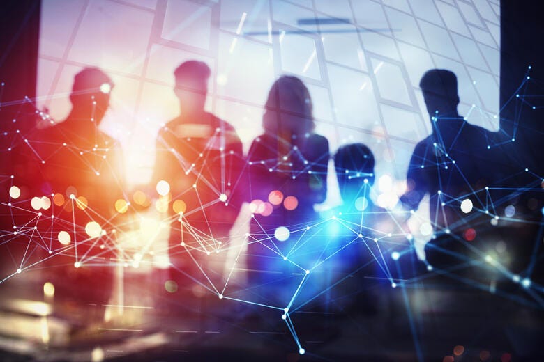 a group of people in a room