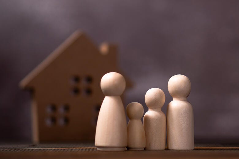 a group of white and black objects