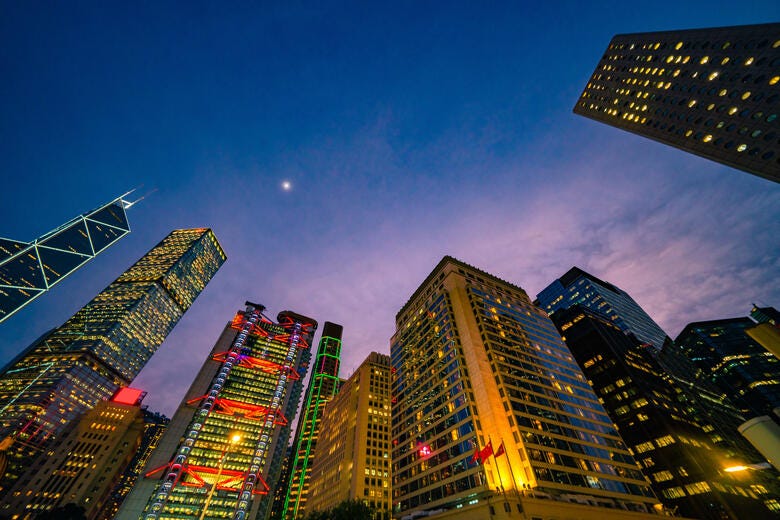 a city with tall buildings