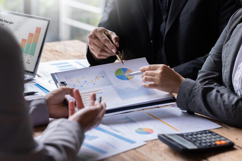 a few people working on a project