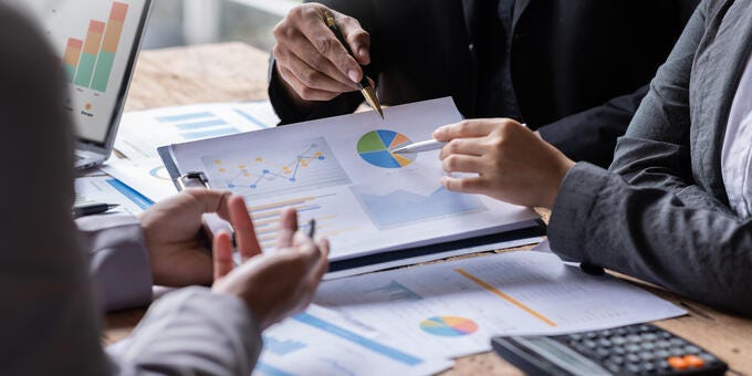 a few people working on a project