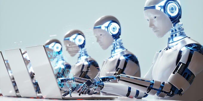 a group of people in white suits