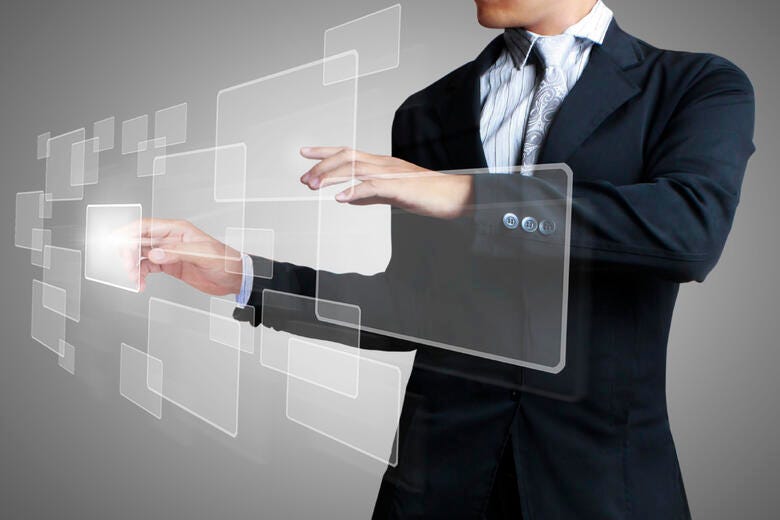 a man holding a tablet