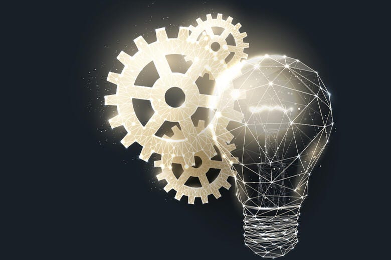 a light bulb with a black background