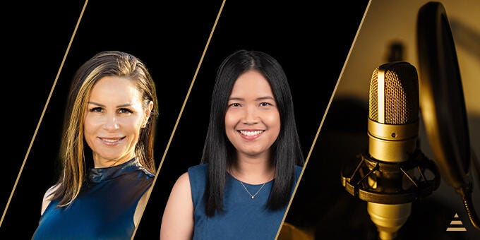 a couple of women smiling