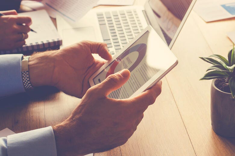 a person holding a card