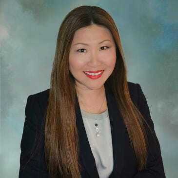 a woman with long hair