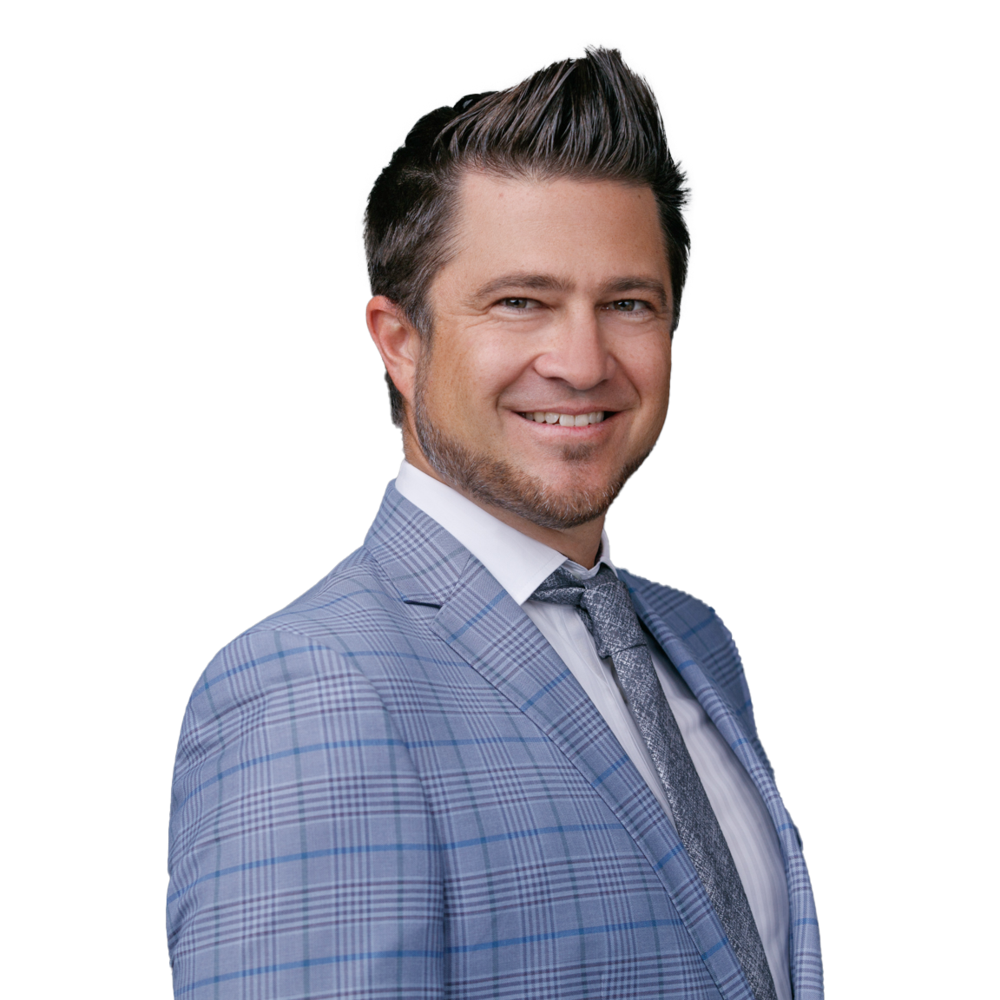 a man in a blue shirt and tie